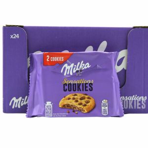Milka Cookies in confezione da 24 pacchetti contenenti 2 cookies a pacchetto da 52 gr