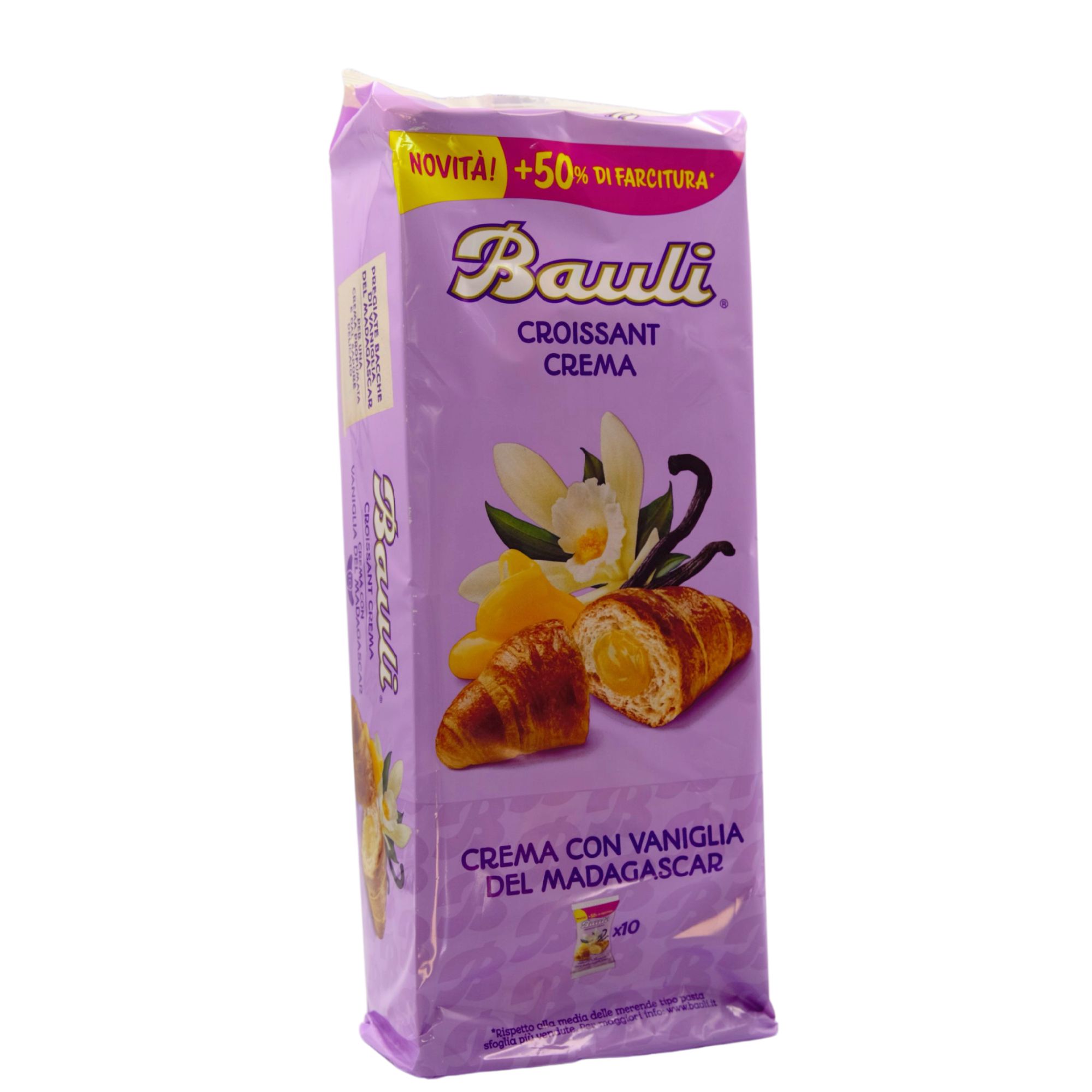 Croissant Bauli crema vaniglia, 10 x 50 gr - E&S Vending