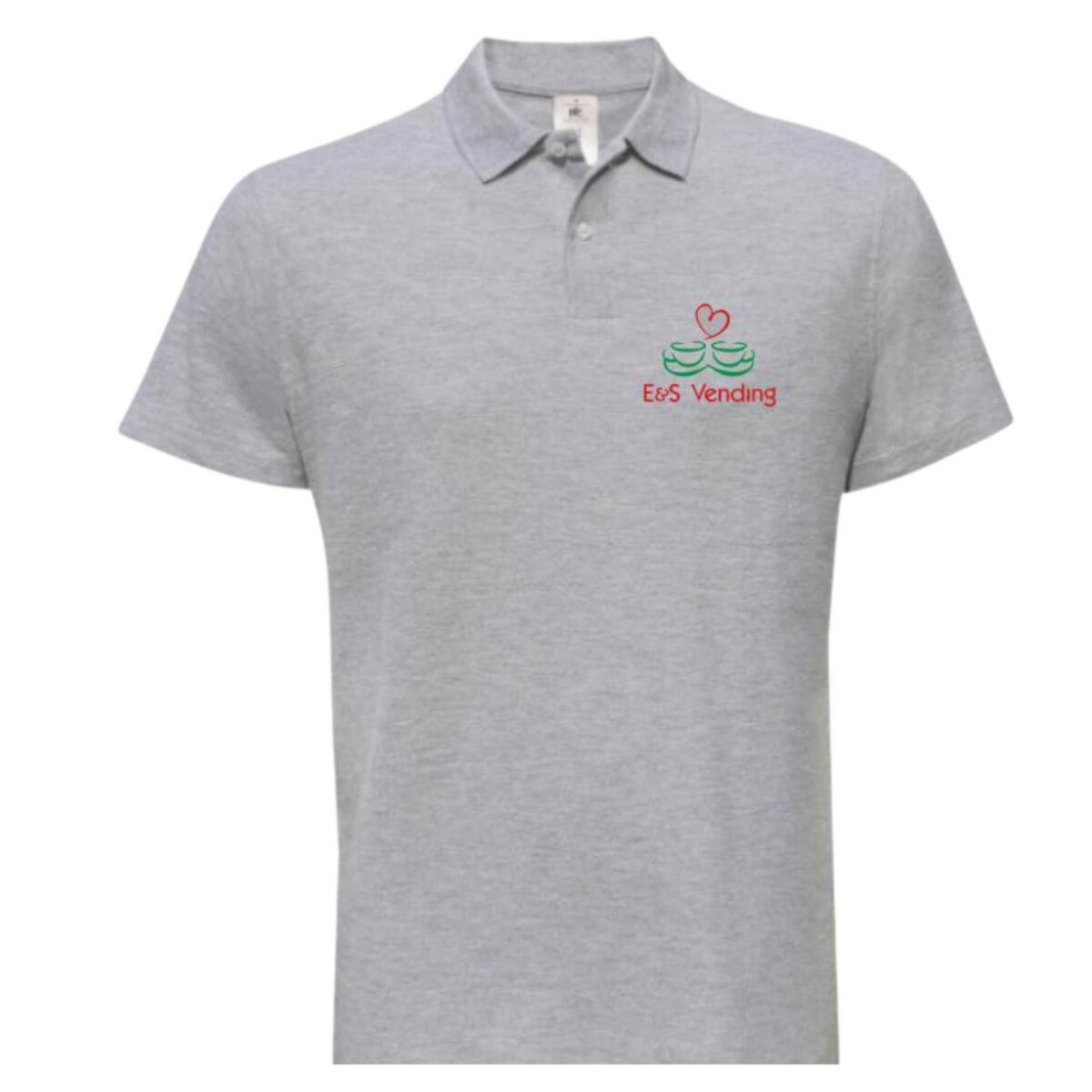 POLO GRIGIA E&S Vending® logo ricamato taglia L