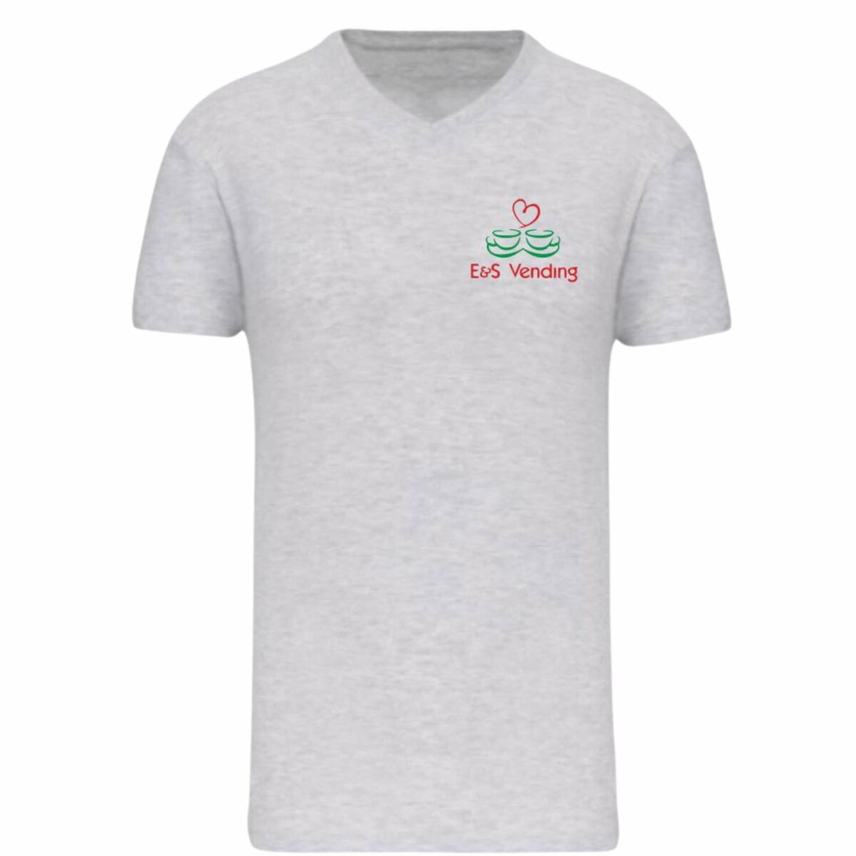 T-SHIRT GRIGIA A V E&S Vending® logo ricamato taglia XXL