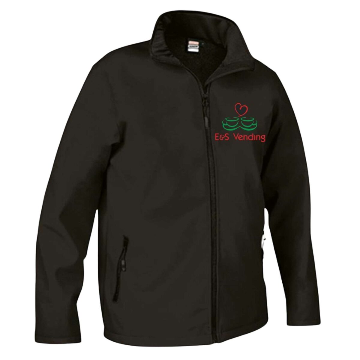 GIUBBINO soft NERO E&S Vending® logo ricamato taglia XL