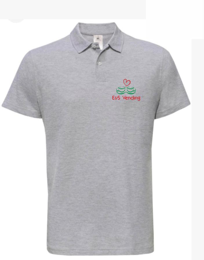 POLO GRIGIA E&S Vending® logo ricamato taglia XXl