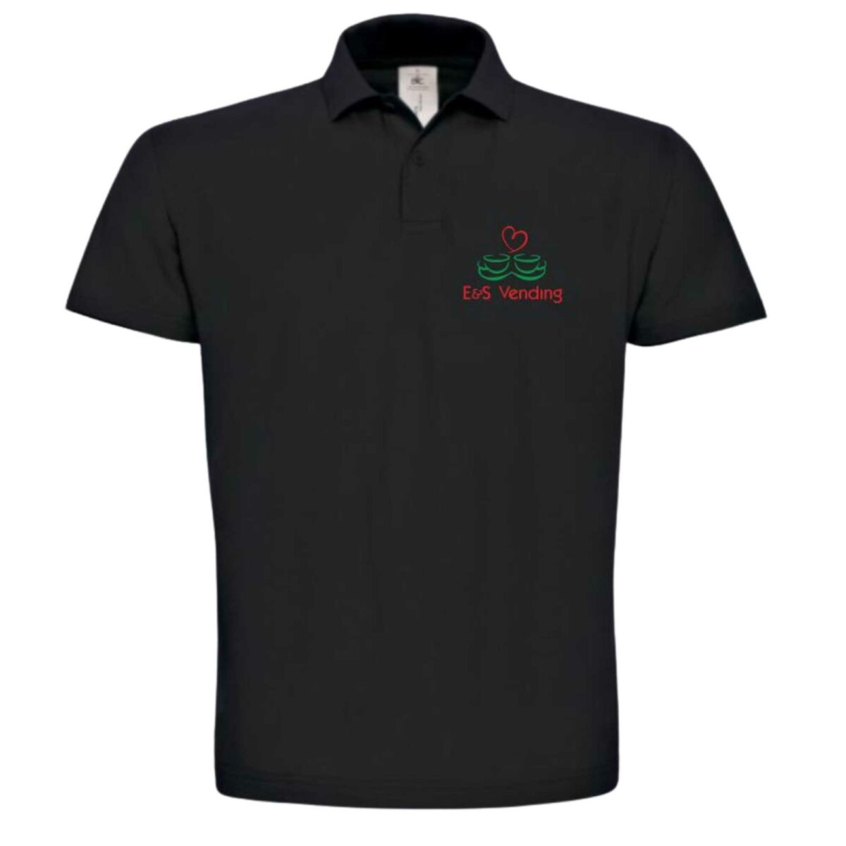 POLO NERA E&S Vending® logo ricamato taglia L