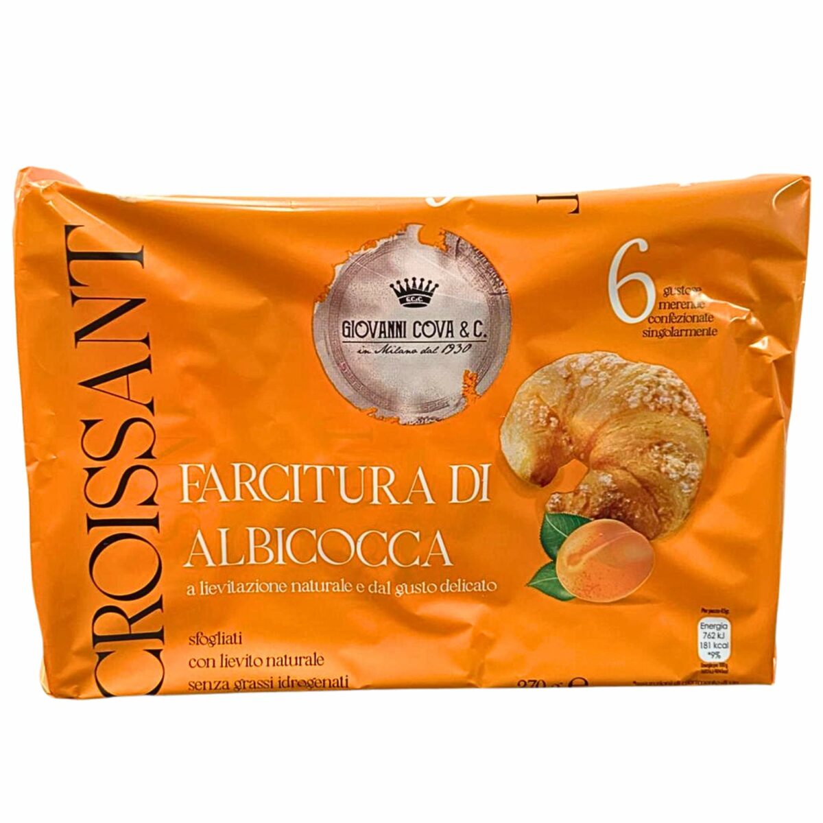 COVA CROISSANT ALBICOCCA 6x45gr