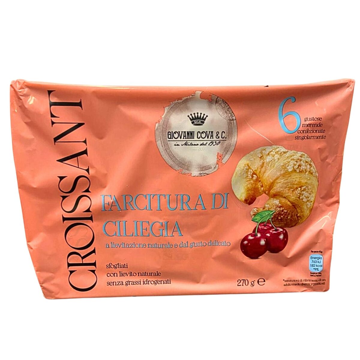 COVA CROISSANT CILIEGIA 6x45gr