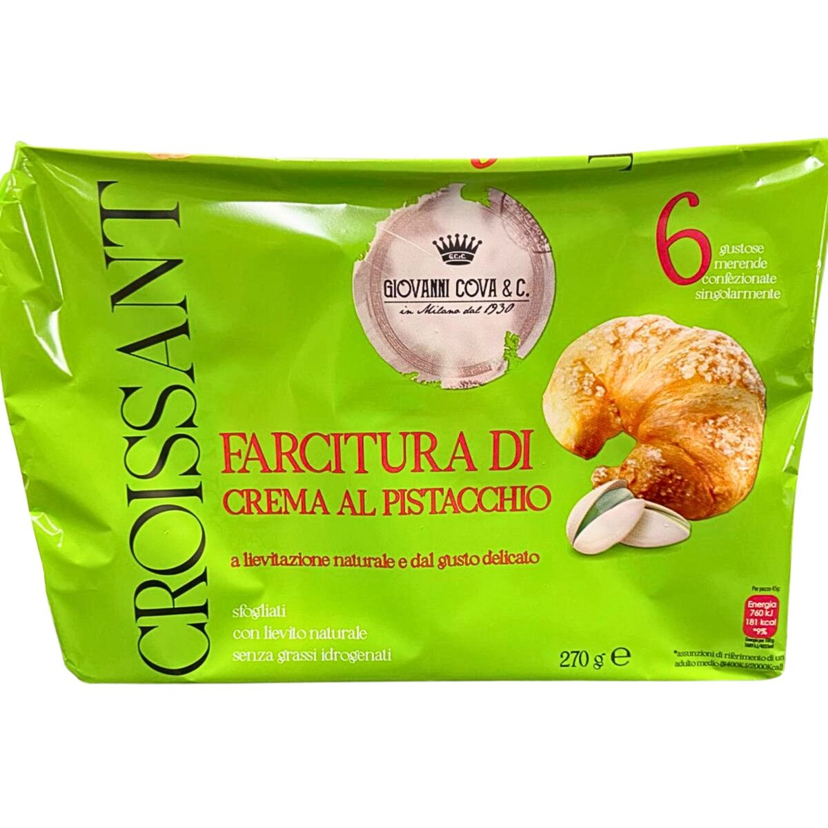 COVA CROISSANT PISTACCHIO 6x45gr