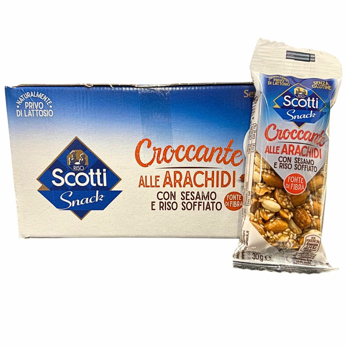 Snack Croccante con Arachidi Sesamo e Riso 30 g x 24 pezzi